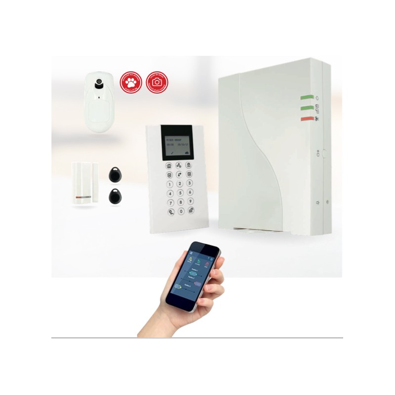 Alarme sans fil RISCO WIComm IP et GSM/GPRS 1PIR pour maison ou appartement