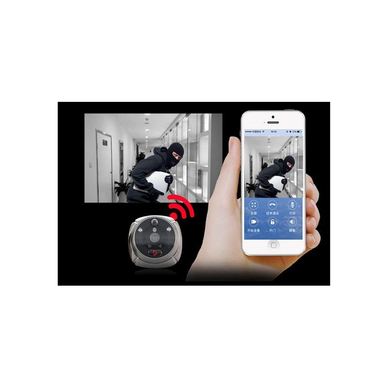 Judas numérique (caméra de porte) WiFi EQUES VEIU Pro, écran 7“ tactile, 2 caméras HD