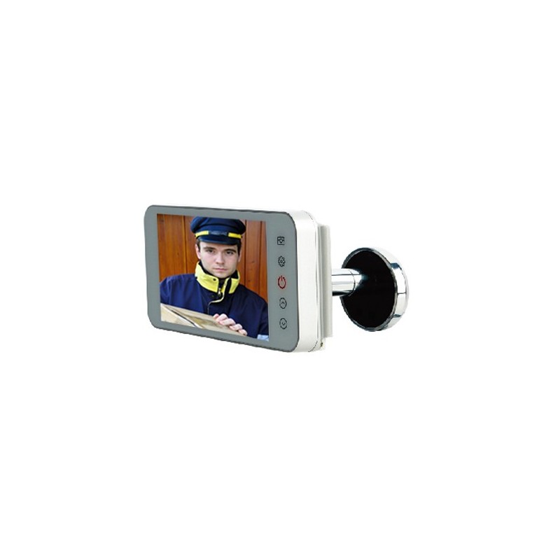 Judas numérique caméra de porte, écran 4 pouces à enregistrement manuel
