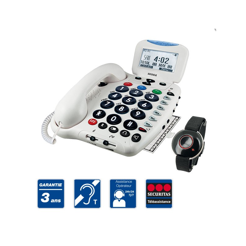 Telephone Securiphone Avec Bracelet D Appel D Urgence