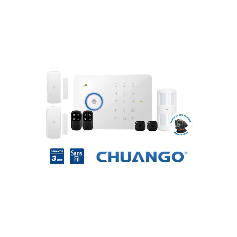 Alarme sans fil, efficace, évolutive et pas chère GSM/SMS Chuango G5